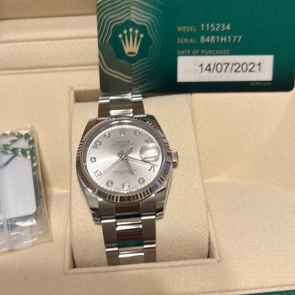 Rolex datejust 34 diamond ls watch - Picture 2 of 9